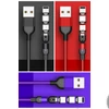 Kép 2/11 - Telefon töltő kábel mágneses 540 fokban elforgatható USB-C, USB-micro vagy IPphone csatlakozóval (lila)