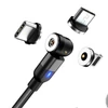 Kép 5/11 - Telefon töltő kábel mágneses 540 fokban elforgatható USB-C, USB-micro vagy IPphone csatlakozóval (lila)