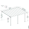 Kép 2/12 - Palram Capri 5400 szürke 3 x 5,46 - pergola