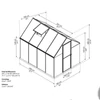 Kép 4/4 - Multiline 6X8 - polikarbonát üvegház