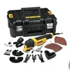 Kép 1/3 - Dewalt Multi rezgőszerszám, 300W, 6db vágószerszám, delta talp + 25db papír, TSTAK, porelszívó DWE315KT-QS