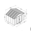 Kép 6/6 - Palram Yukon 11' x 9' antracit - bővíthető kerti tároló