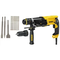 DeWalt SDS-Plus Fúró-és vésőkalapács 800W 2.6 J SDS-plus + tartozékok D25134KP-QS