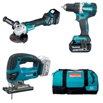MAKITA  akkus szett 18V Li-ion (DDF484+DJV180+DGA511+DML802+2x5,0Ah) DLX3152TX1