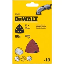 DeWalt háromszögletű csiszoló lap multigéphez 93 x 93 mm K80 10db/csomag DT3092-QZ DeWalt háromszögletű csiszoló lap multigéphez 93 x 93 mm K80 10db/csomag DT3092-QZ