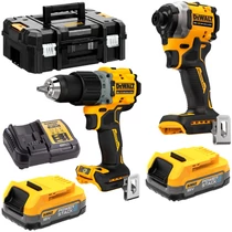 DeWalt 18 V XR Kombó szett DCD805+DCF850, 2x5Ah Powerstack, töltő, TSTAK DCK2051H2T-QW