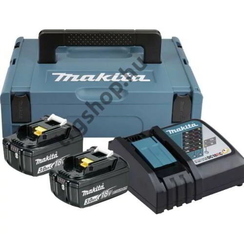 Makita 18V LXT Li-ion 2x3,0Ah akku + DC18RC töltő készlet + MAKPAC 197952-5