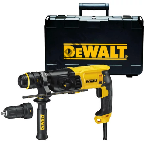 DeWalt SDS-Plus Fúrókalapács, SDS-Plus, 3-üzemmód, cseretokmány,26mm, 900W, 3.0J, koffer D25144K-QS