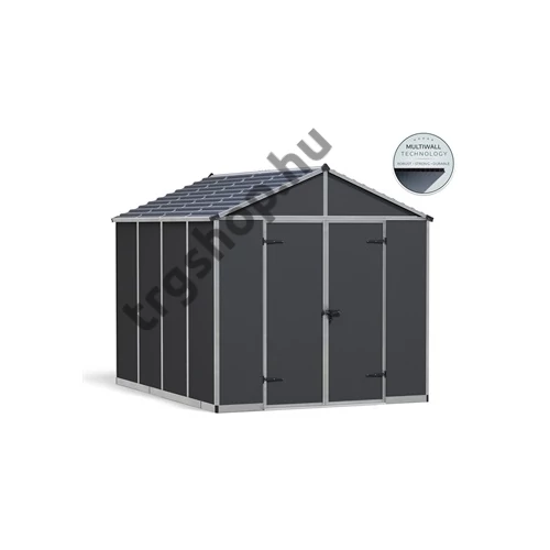 Palram Rubicon 8' x 10' antracit - Heavy duty kerti tároló