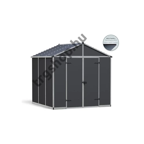 Palram Rubicon 8' x 8' antracit - Heavy duty kerti tároló