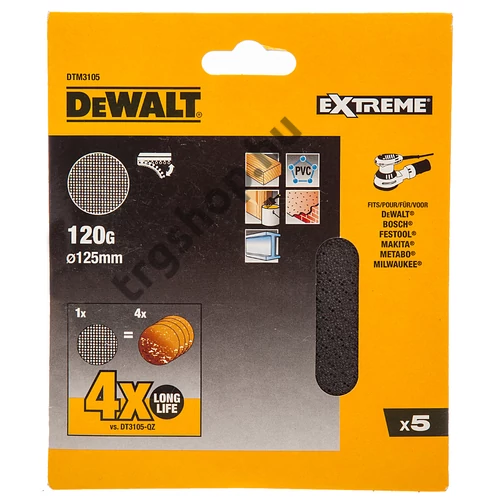 Dewalt Excentercsiszolólap 125mm/120G DTM3105