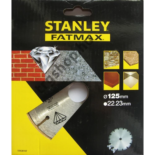 Stanley FatMax szegmentált gyémántszemcsés vágótárcsa 125 x 22mm