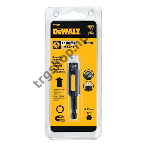 DeWalt mágneses dugókulcs, tisztítható, 8mm