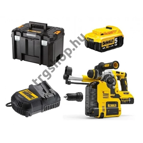 DeWalt 18.0V-OS XR kefe nélküli fúrókalapács porelszívó rendszerrel DCH275P2