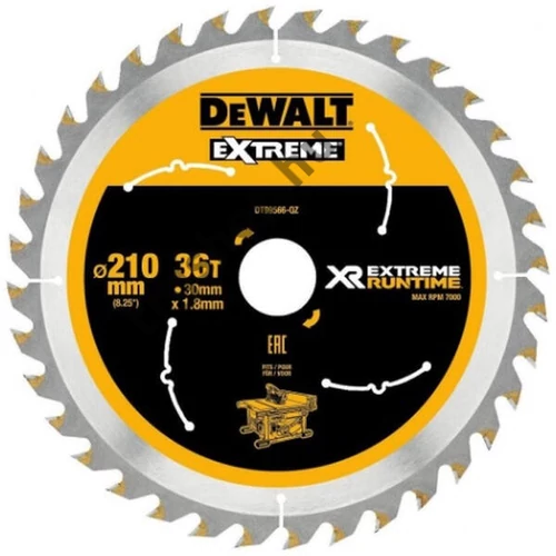 DeWalt körfűrészlap XR 210mm x 30mm 36T
