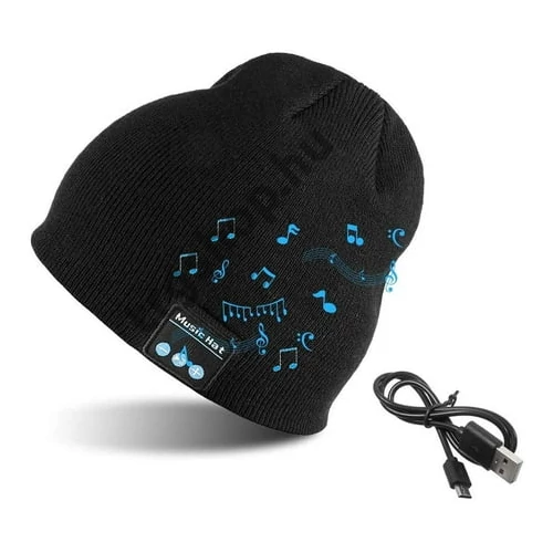 Divatos egyedi téli kötött sapka vezeték nélküli Bluetooth fejhallgatóval