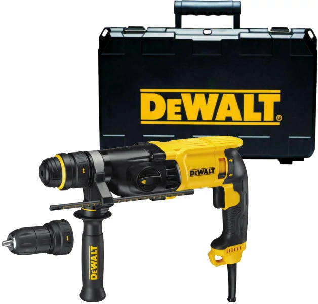 DeWalt SDS-Plus Fúrókalapács, SDS-Plus, 3-üzemmód, cseretokmány,26mm, 900W, 3.0J, koffer D25144K-QS
