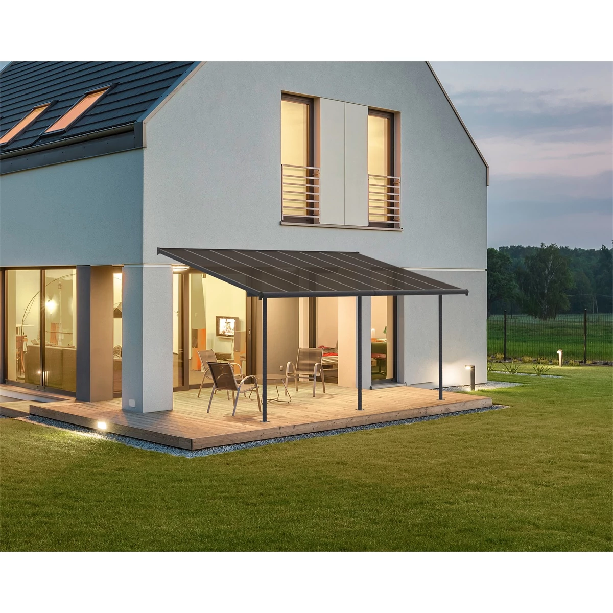 Palram Capri 5400 szürke 3 x 5,46 - pergola