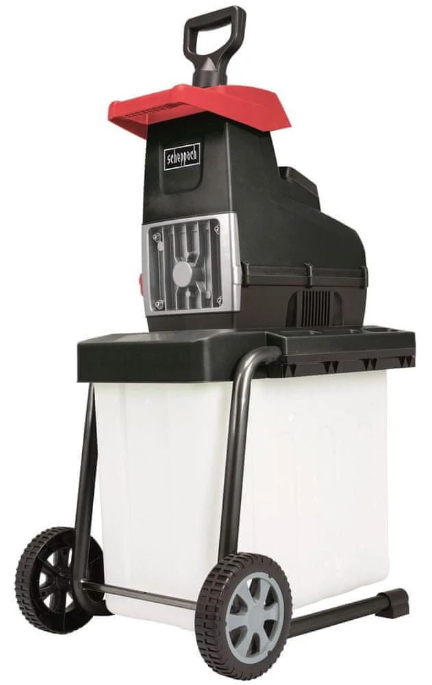 GS 60 - elektromos ágaprító 3000 W motorral, átlátszó gyűjtőedénnyel, hengeres