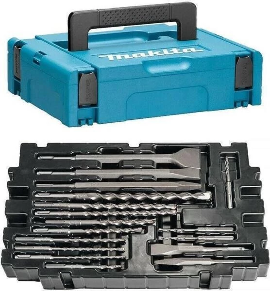 Makita T1 16 db-os SDS-Plus fúró-véső készlet Makpac kofferben