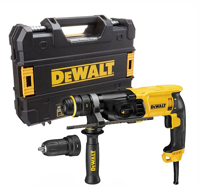 Dewalt SDS-Plus Fúró és véső kalapács, 3-üzemmód,cseretokmány, 26mm, 800W, 2,8J, koffer D25134K-QS