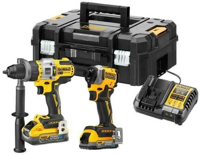 Ütvefúró csavarbehajtó akkumulátoros komplett gépszett DeWalt DCK2052H1E1T-QW