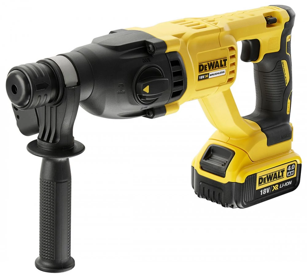 DeWalt  SDS-Plus Akkus szénkefementes fúró-vésőkalapács TSTAK kofferben (2,6J/1x4,0Ah/18V) DCH133M1-QW