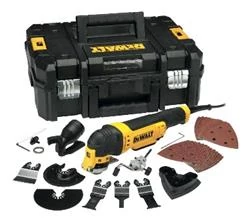 Dewalt Multi rezgőszerszám, 300W, 6db vágószerszám, delta talp + 25db papír, TSTAK, porelszívó DWE315KT-QS