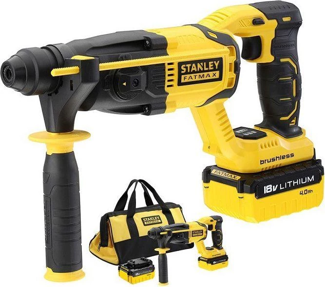 Stanley Fatmax 18V Li-Ion akkumulátoros kefe nélküli SDS+ fúrókalapács 1,5J 