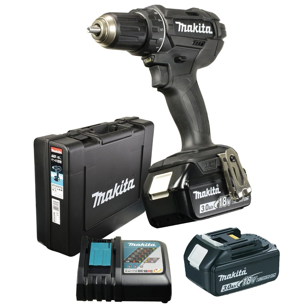 MAKITA 18V LXT LI-ION 62NM akkus fúró-csavarbehajtó 2X3,0AH fekete