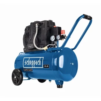 Scheppach HC 51 SI - csendes olajmentes kéthengeres kompresszor 50 literes, 8 bar